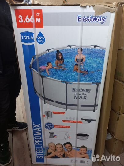 Каркасный бассейн 366 на 122. Бесплатная доставка