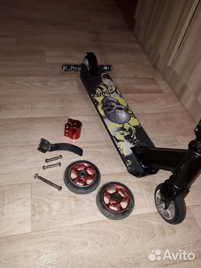 Трюковой самокат+скейт