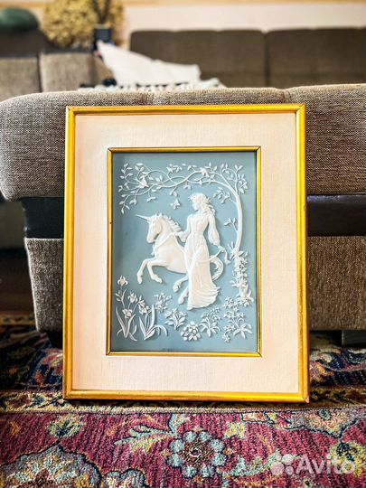 Franklin Mint фарфоровая картина Леди и Единорог