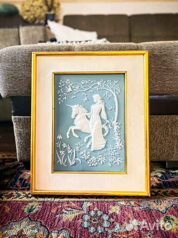 Franklin Mint фарфоровая картина Леди и Единорог