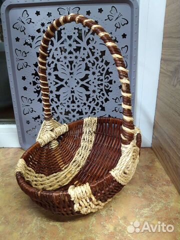 Корзинка пасхальная плетеная