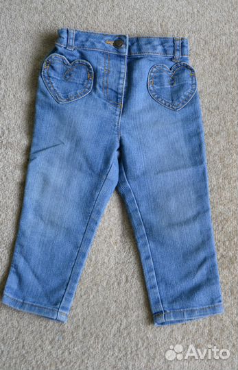 Джинсы на возраст 1-1,5 года, в отличном состоянии