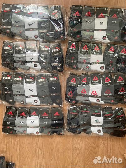 Носки Nike, adidas высокие, короткие