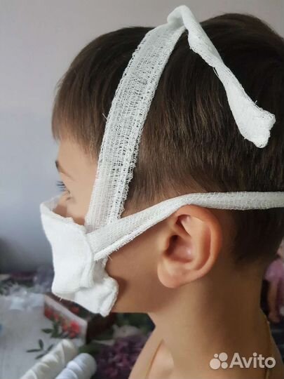 Ватно-марлевая повязка в школу,садик