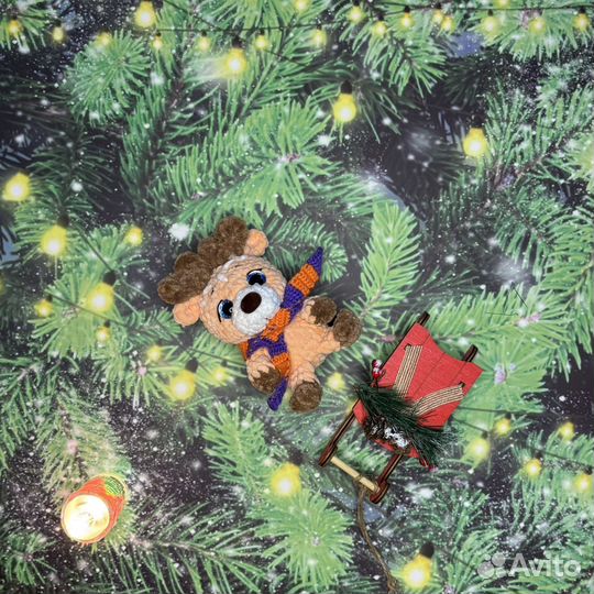 Олень вязаная инрушка