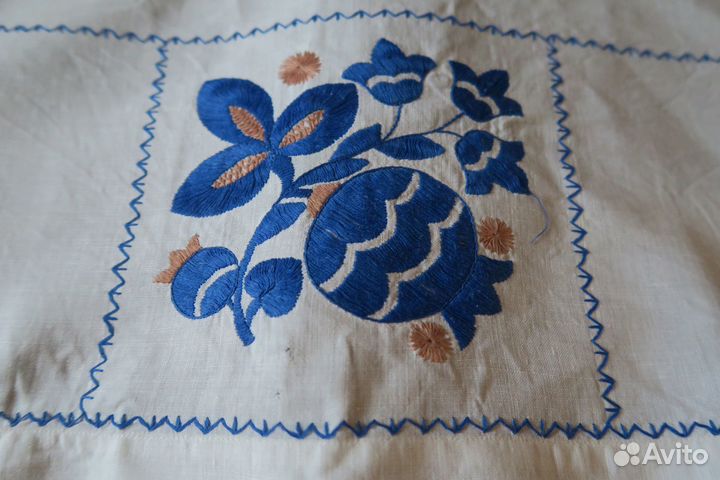 Скатерть льняная вышивка СССР