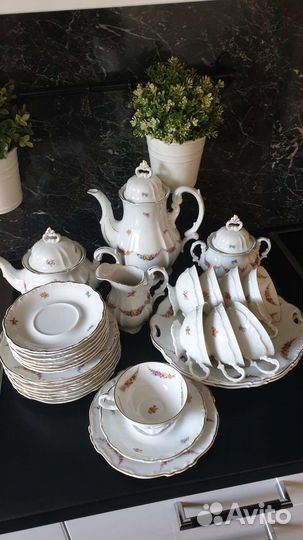 Трио чайное. Сервиз Розенталь кофейный. Германия