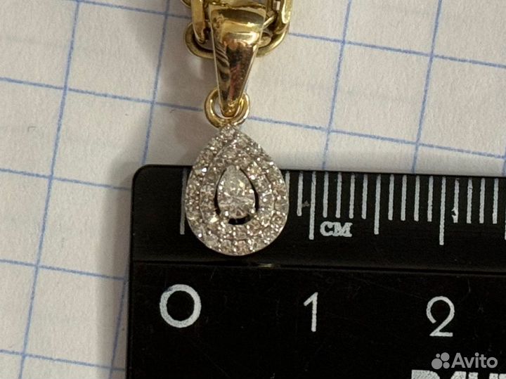 Золотой кулон подвеска с бриллиантами 0,49ct