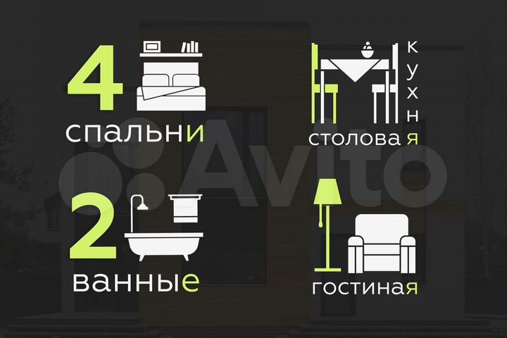 Дом 224,5 м² на участке 6 сот.