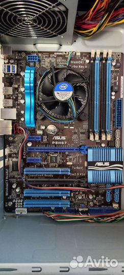 Материнская плата Asus p8h67 с процессором i3 3225