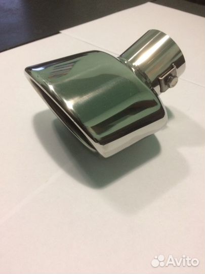 Насадка на глушитель (нержавейка) со скосом гнутая