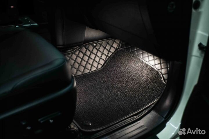 3D коврики из экокожи toyota prado