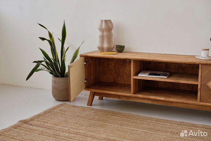 Тумба под тв Fusion 200х55х36 см из массива дерева