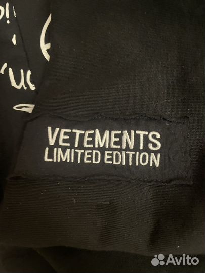 Vetements hardcore patch hoodie