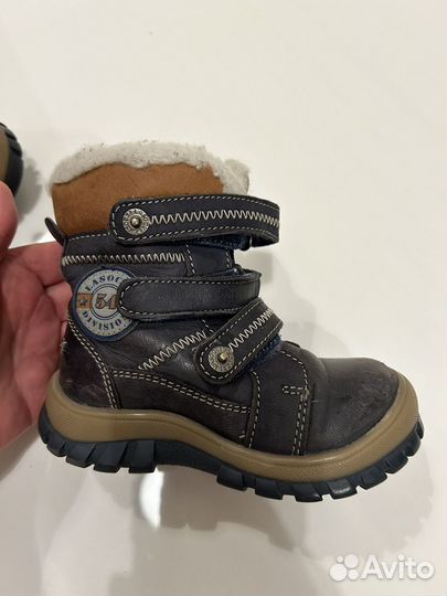 Ботинки зимние овчина+кожа