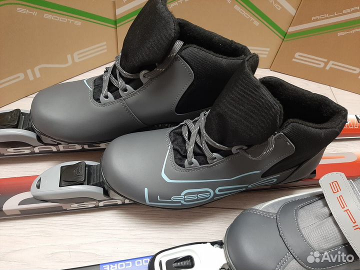 Лыжи с креплением NNN,лыжные ботинки