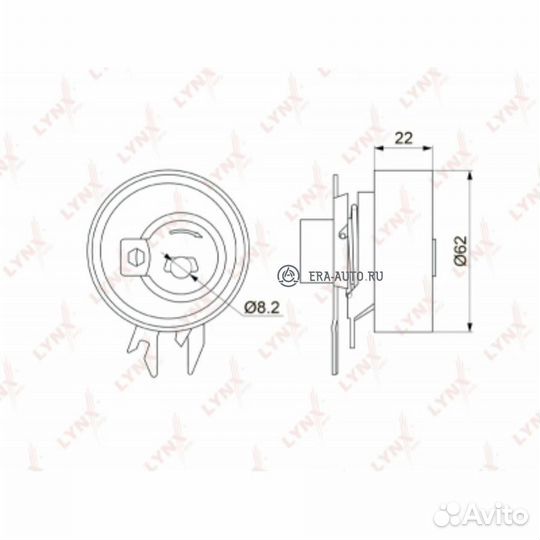 Lynxauto PB-1136 Ролик натяжной ремня грм