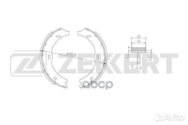 Колодки торм. бараб. задн. MB V-Class (W447) 14