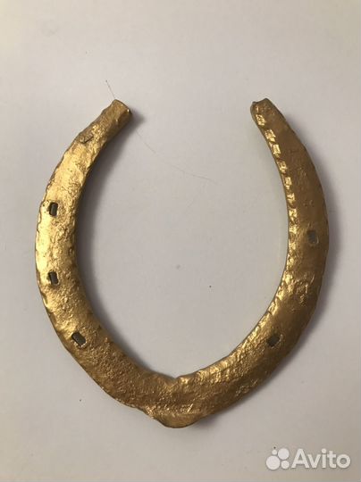 Сувенир подкова, золотистая