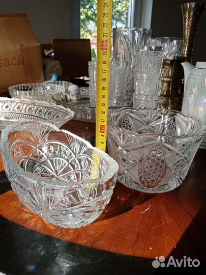 Вазы и салатницы хрустальные СССР