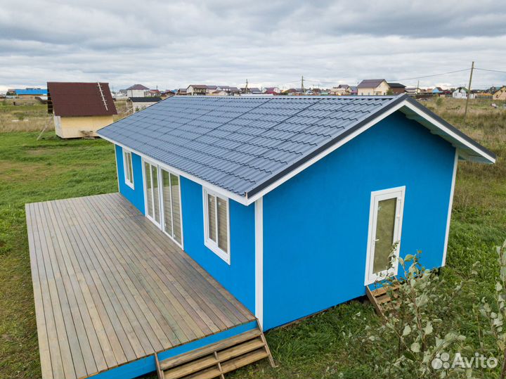 Каркасный дом зимний 72м