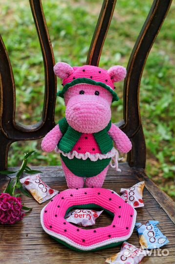 Мягкая игрушка бегемот