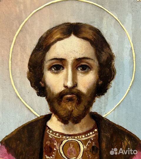 Икона Святой Князь Александр Невский Люкс