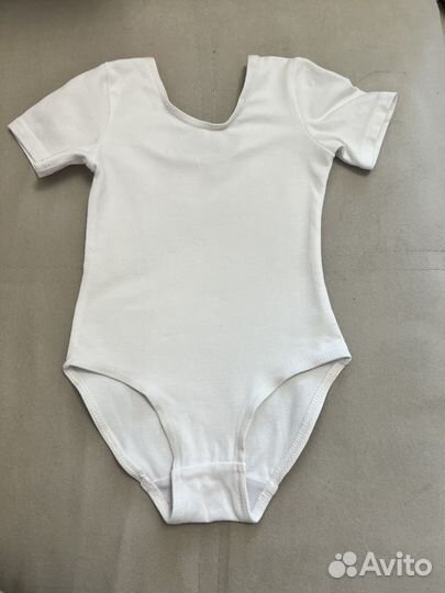 Купальник гимнастический 110-116 белый