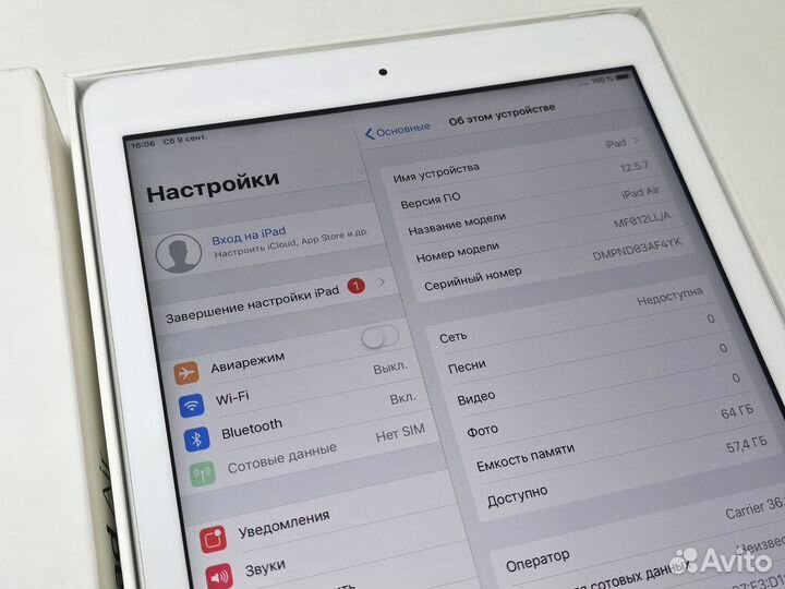 Apple iPad Air, WiFi+LTE, 64GB, Silver