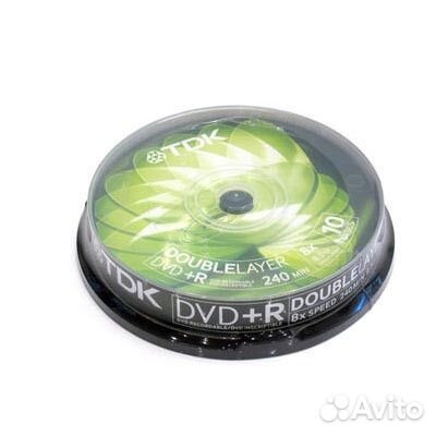 Двухслойные диски TDK DVD+R 8.5GB 8x CB/10