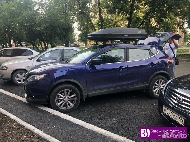 Бокс на крышу еd-185 черный карбон