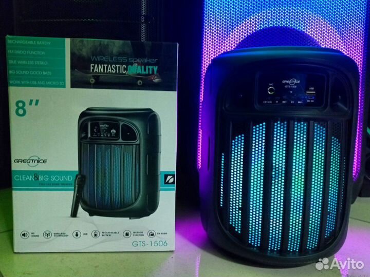 Bluetooth колонка с караоке GTS-1506