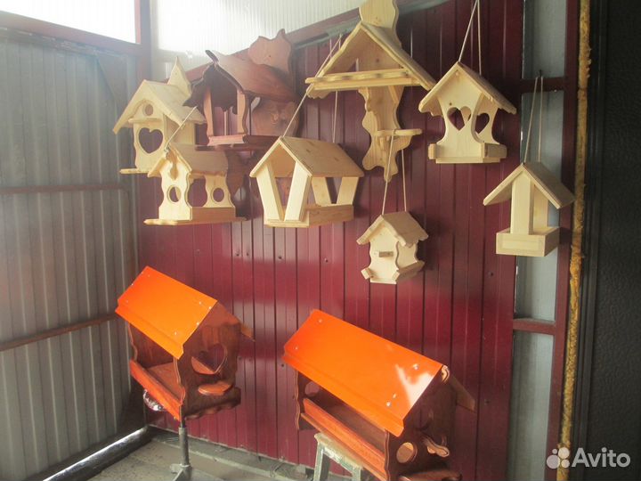 Скворечники, кормушки для птиц резные изделия