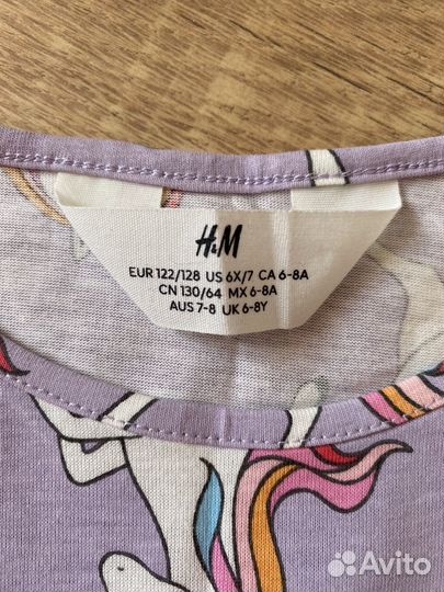 Платье для девочки h&m 122 128