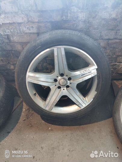 Диски литые AMG 5 спиц Mercedes Benz с резиной зим