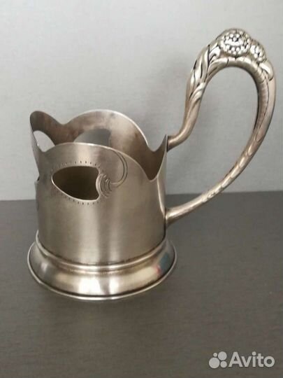 Подстаканник старинный серебро 875 проба