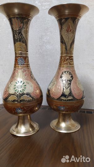 Вазы латунные, Индия