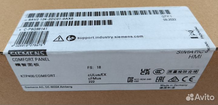6AV2124-2DC01-0AX0 Панель оператора KTP400 comfort