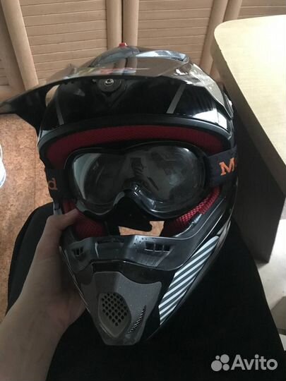 Кроссовый шлем с очками C.Moto