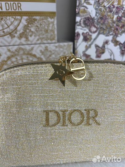 Косметичка Dior золотая