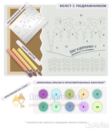 Картина по номерам 40x50 Красочный