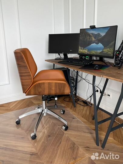 Офисное кресло TopChairs Crown коричневое