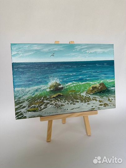 Картина маслом на холсте, морской пейзаж