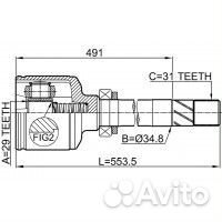 ШРУС внутренний правый 29X34.8X31 fiat ducato russ