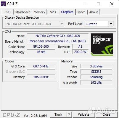 Видеокарта MSI GeForce GTX 1060 gaming X 3G