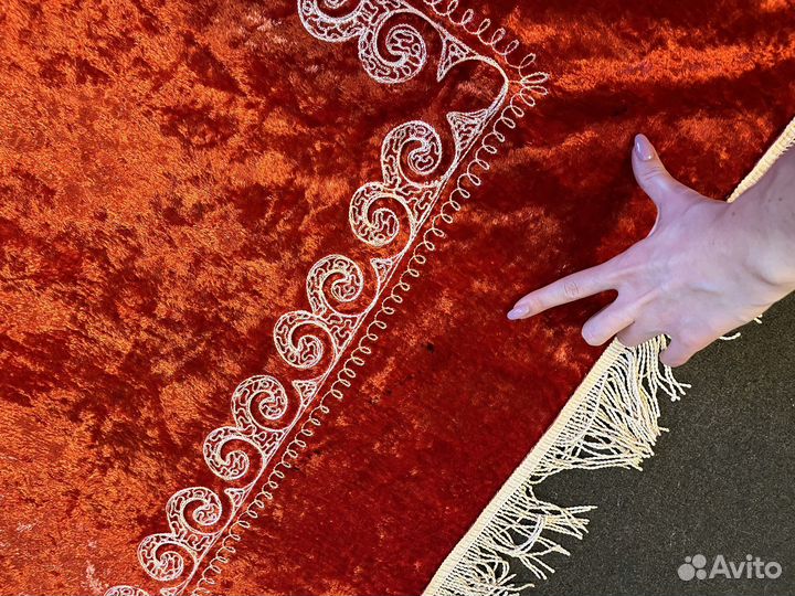 Скатерть бархатная красная СССР