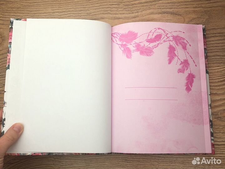 Блокнот ежедневник скетчбук розовый белый