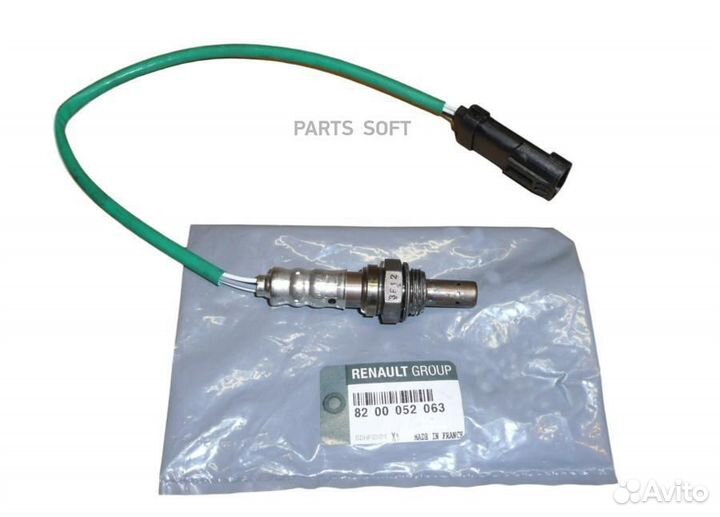 Renault 8200052063 Лямбда-зонд Logan зеленый верхний фишка овал ор.8200052063