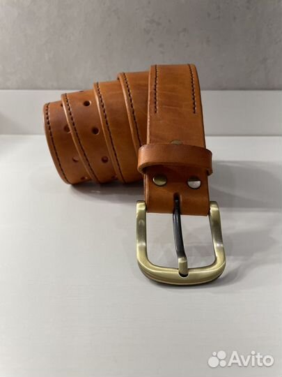 Мужской кожанный ремень ручной работы 40мм