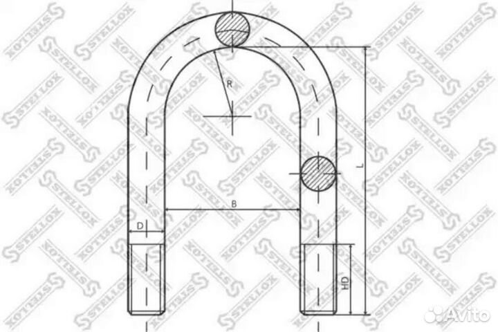 Stellox 8464228SX Стремянка рессоры 92xM20x1.5x295